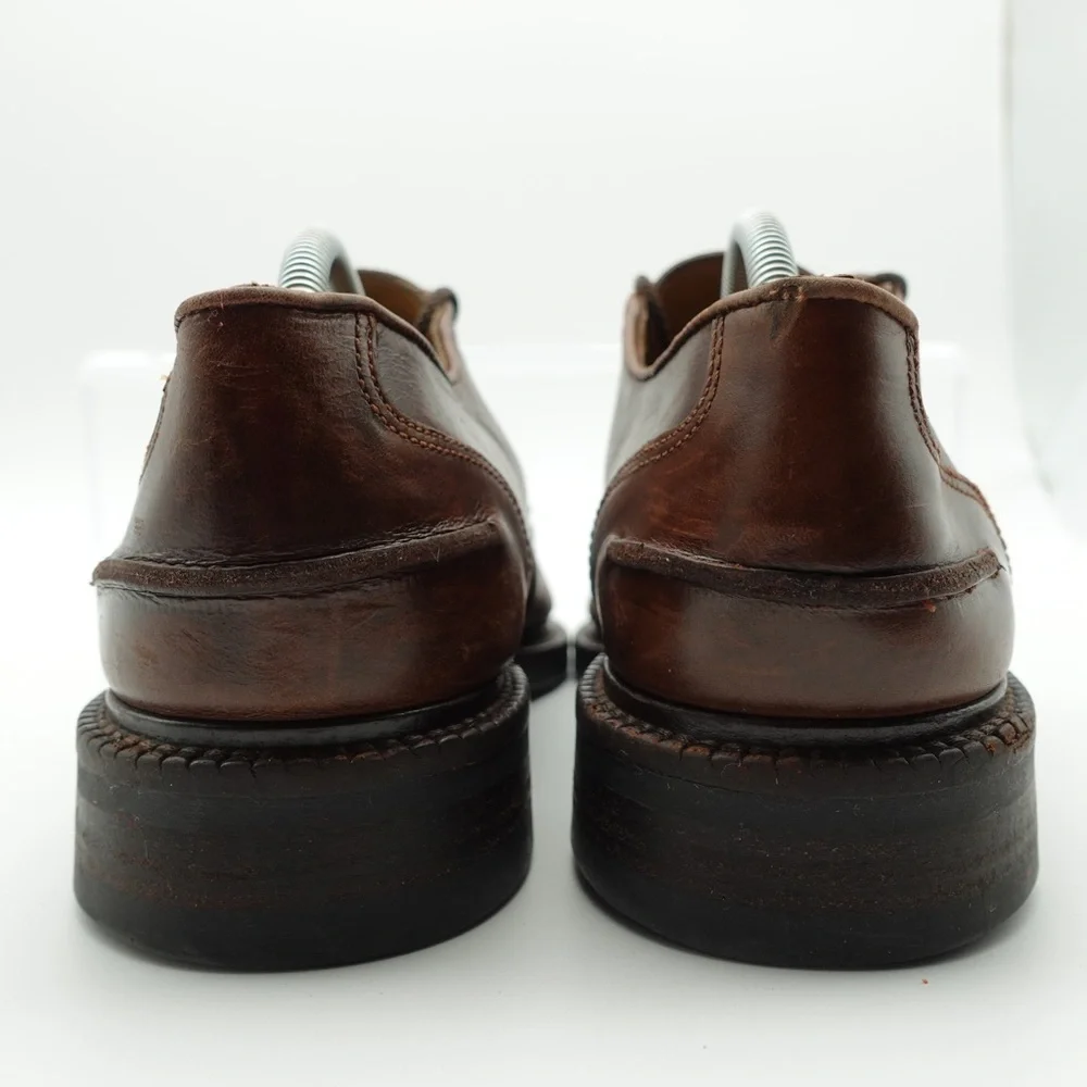 Kenneth Cole New York Made In Italy Men Size 10 Oxford Brown Leather Shoes